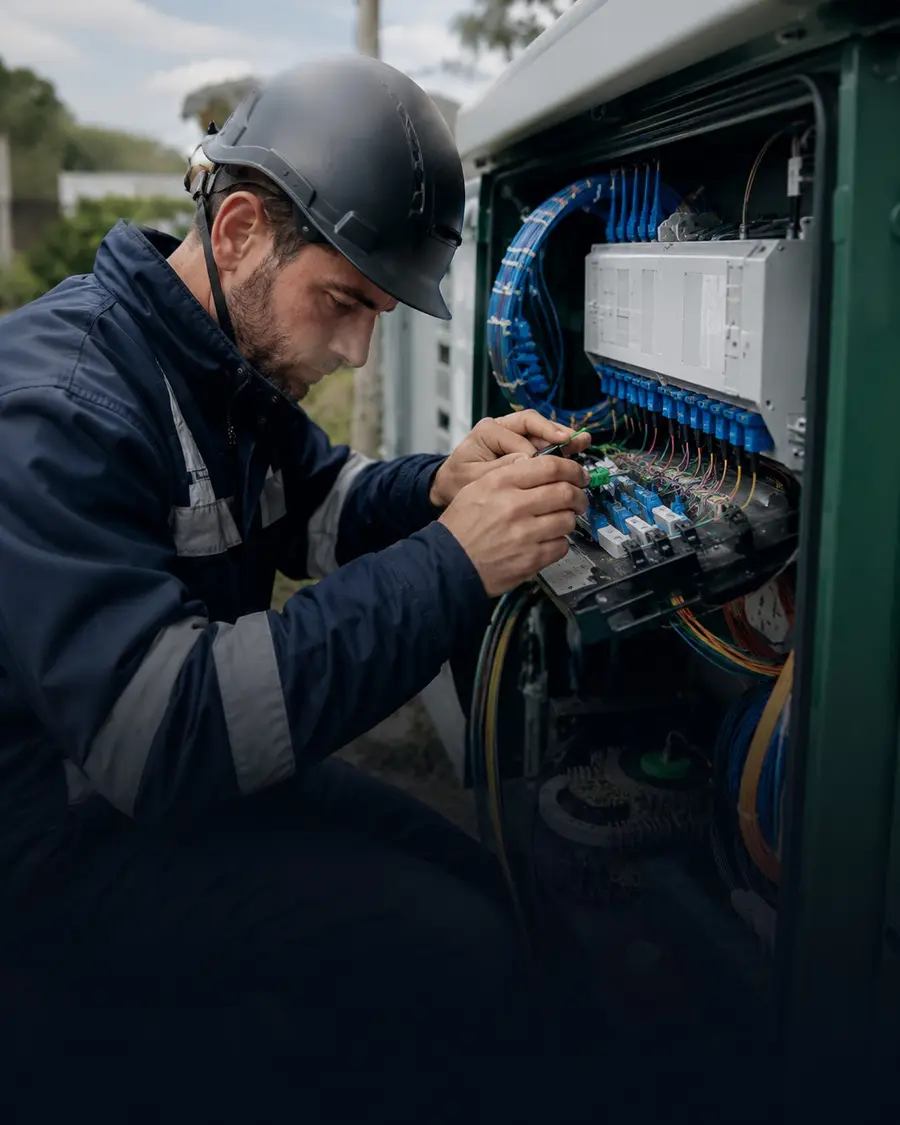 Intervention sur un réseau de fibre optique